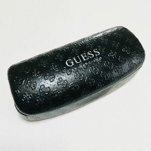 Guess Vintage Black Embossed Eyeglasses / Sunglasses Hard Clam Shell Case